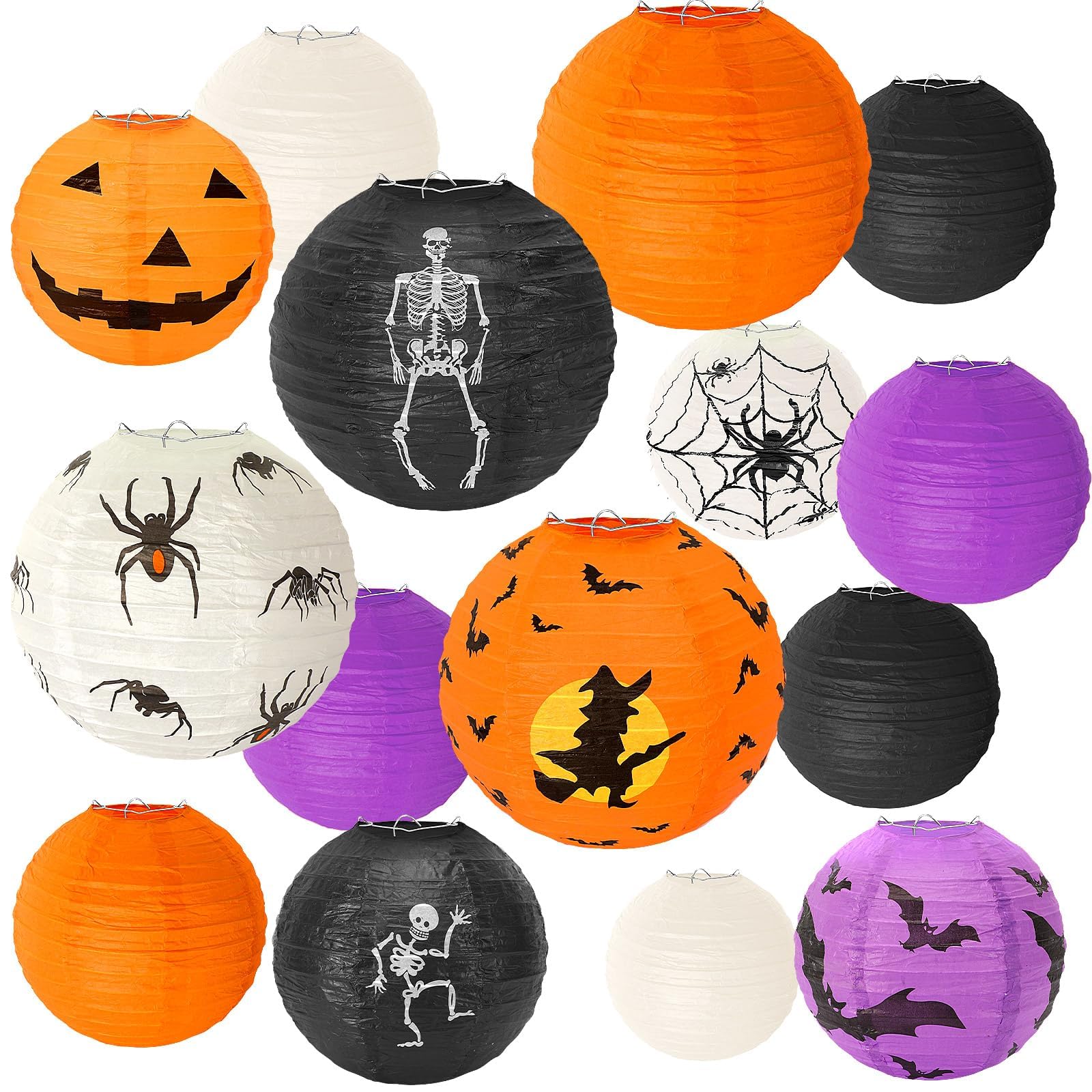 Amazon.co.jp: AUGSHYO ハロウィン ランタン 15個 ハロウィン